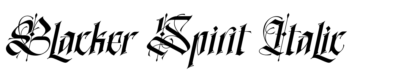 Blacker Spirit Italic